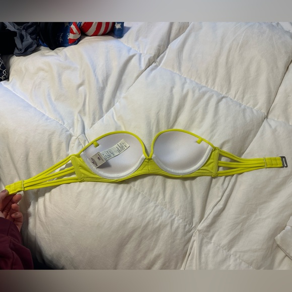 Yellow bandeau swimsuit push-up top size 32B from Hollister. - Picture 2 of 4